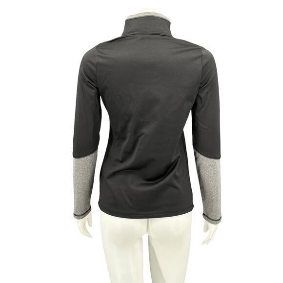 The North Face Top Womens Small Black Gray 1/4 Zip Pullover Long Sleeves‎ Active - Picture 6 of 11